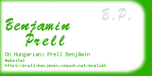 benjamin prell business card