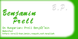 benjamin prell business card